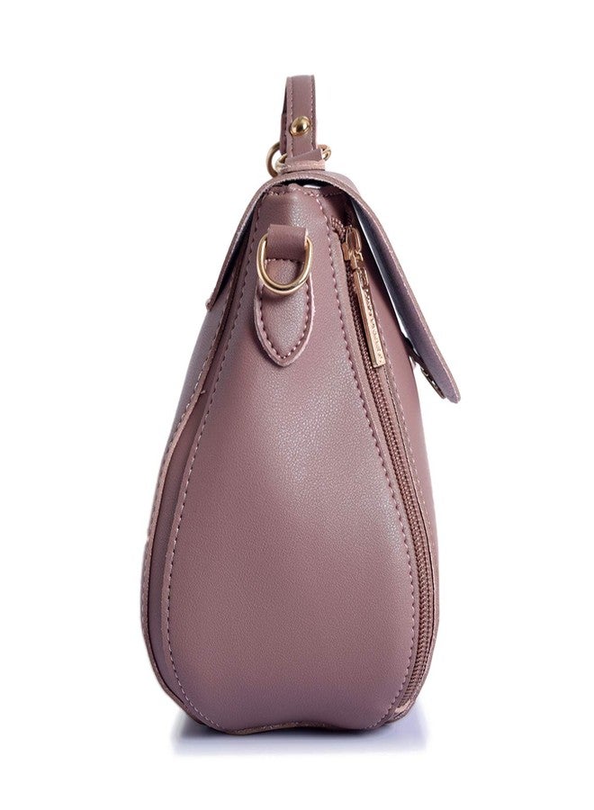Lino Perros Lavendar Leatherette Satchel (Purple) - Image 3
